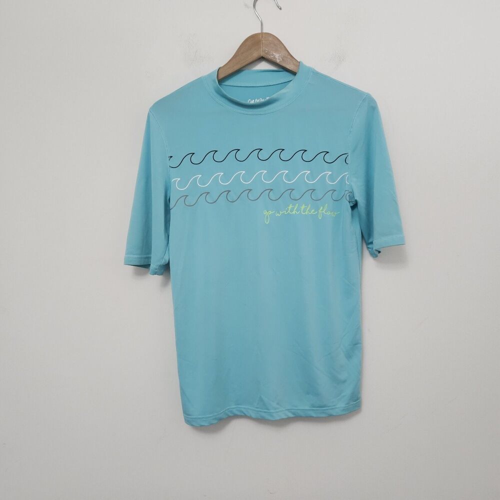 CAT & JACK Teens Boys Blue Swimwear Short Sleeve T-Shirt Size XL (16)